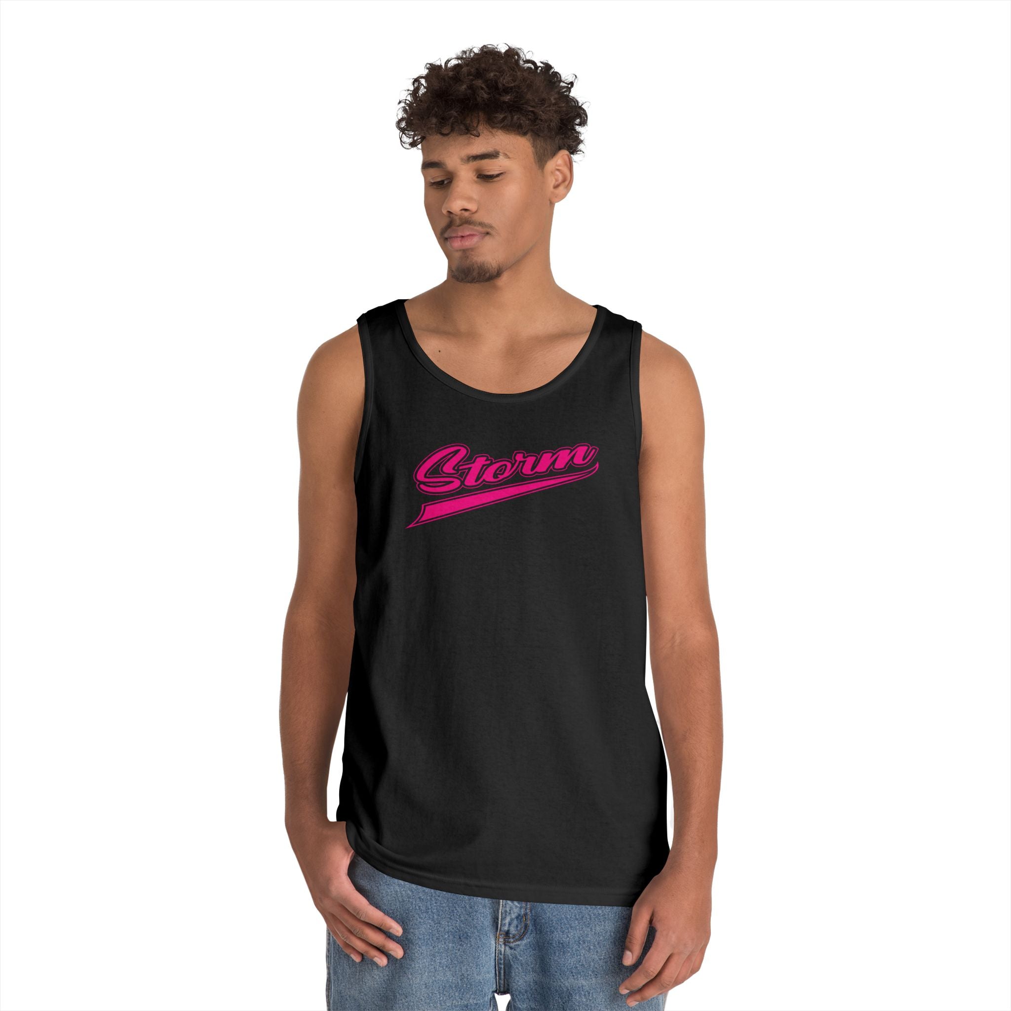 Storm Script Cotton Tank Top