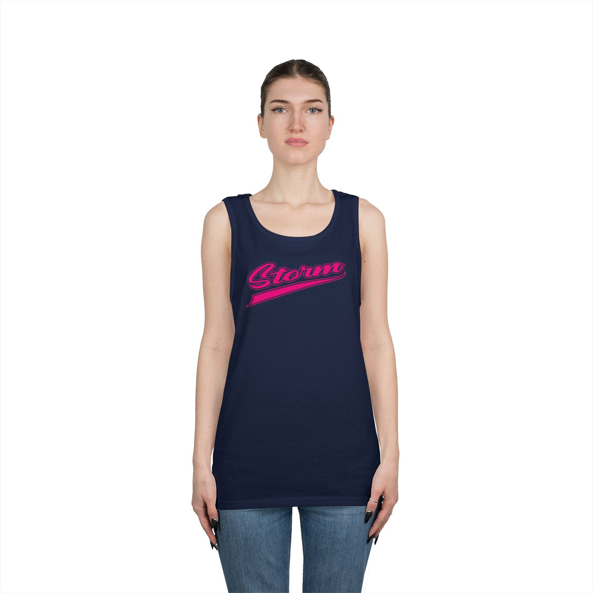Storm Script Cotton Tank Top