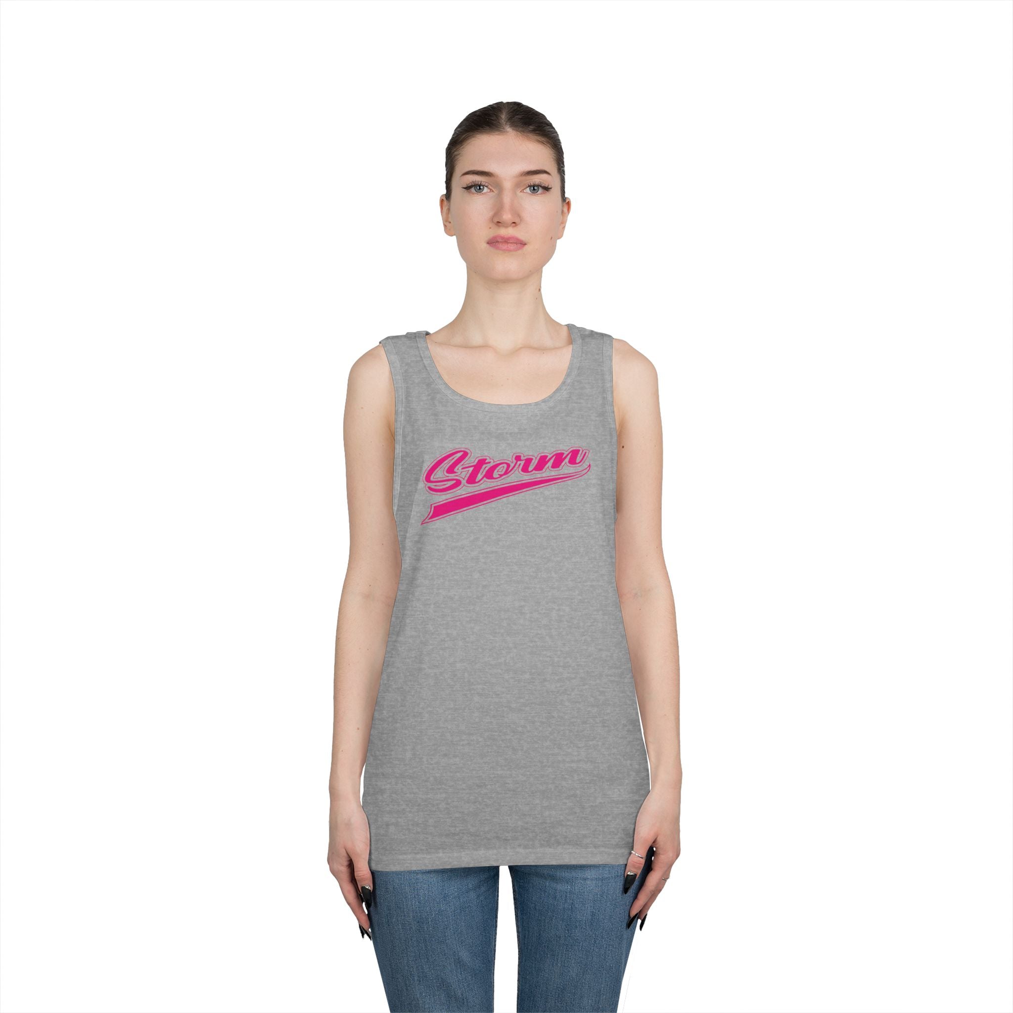 Storm Script Cotton Tank Top