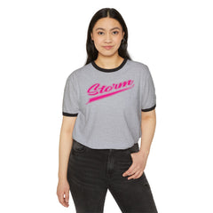 Storm Script Ringer Tee
