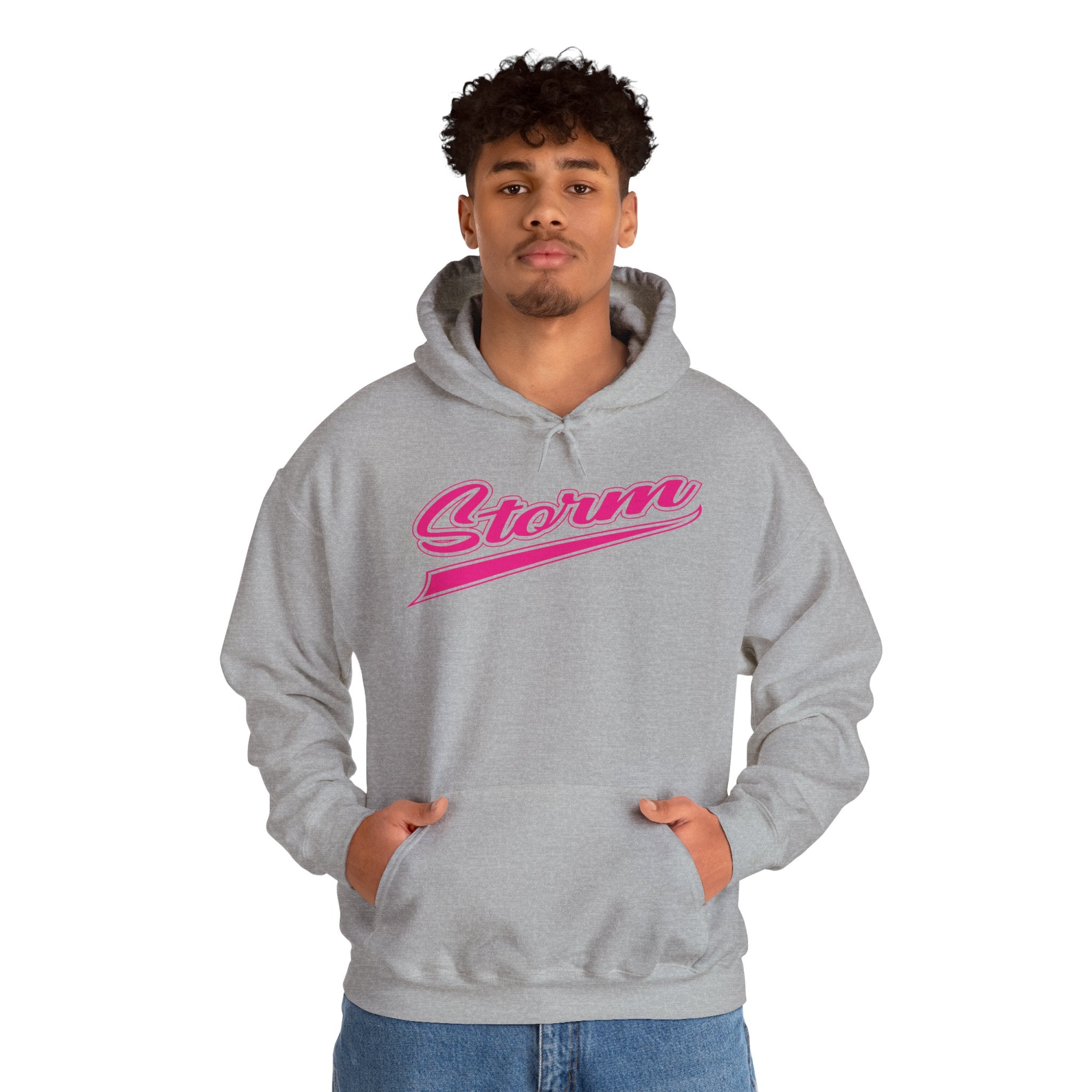Storm Script Cotton Hoodie