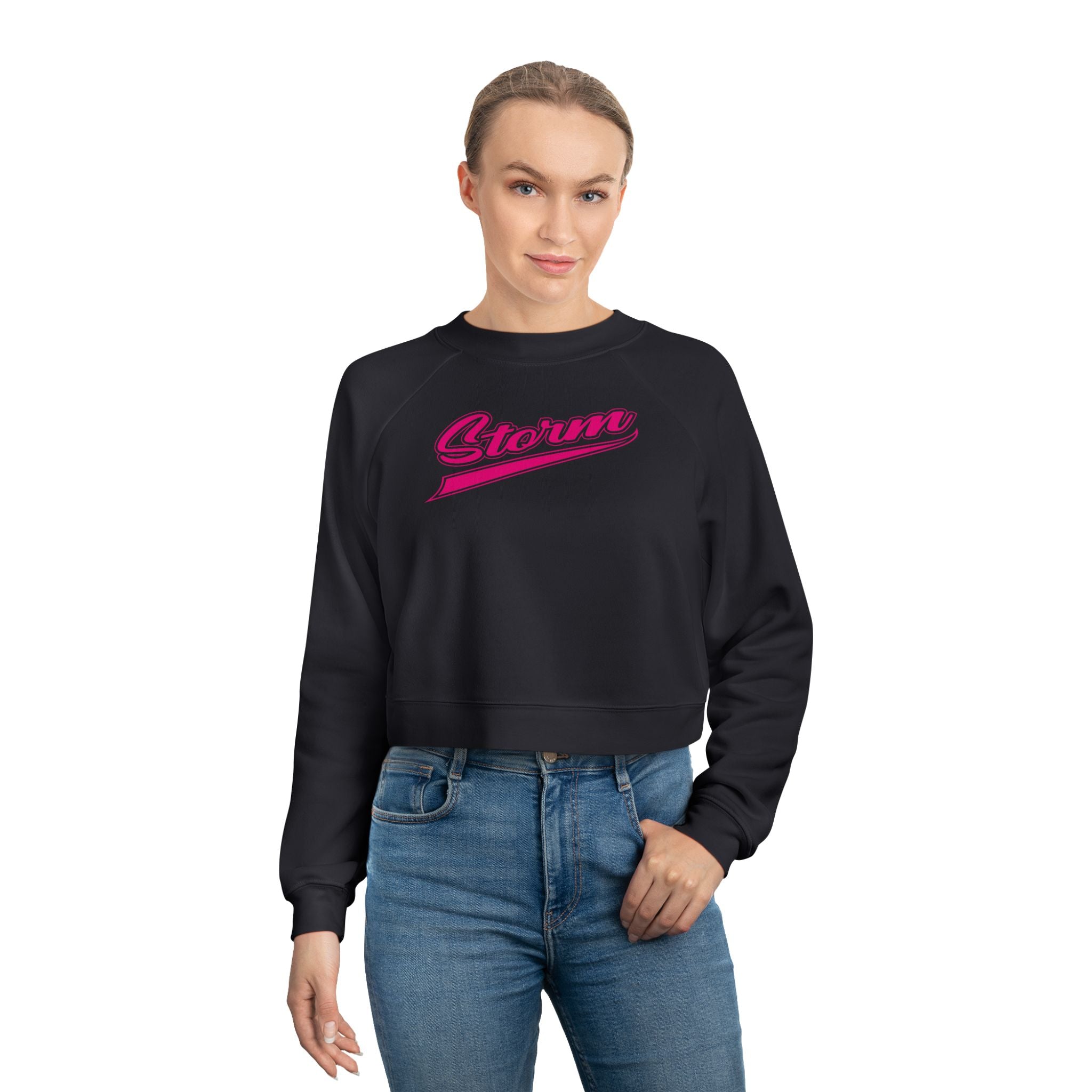 Storm Script Cropped Sweatshirt