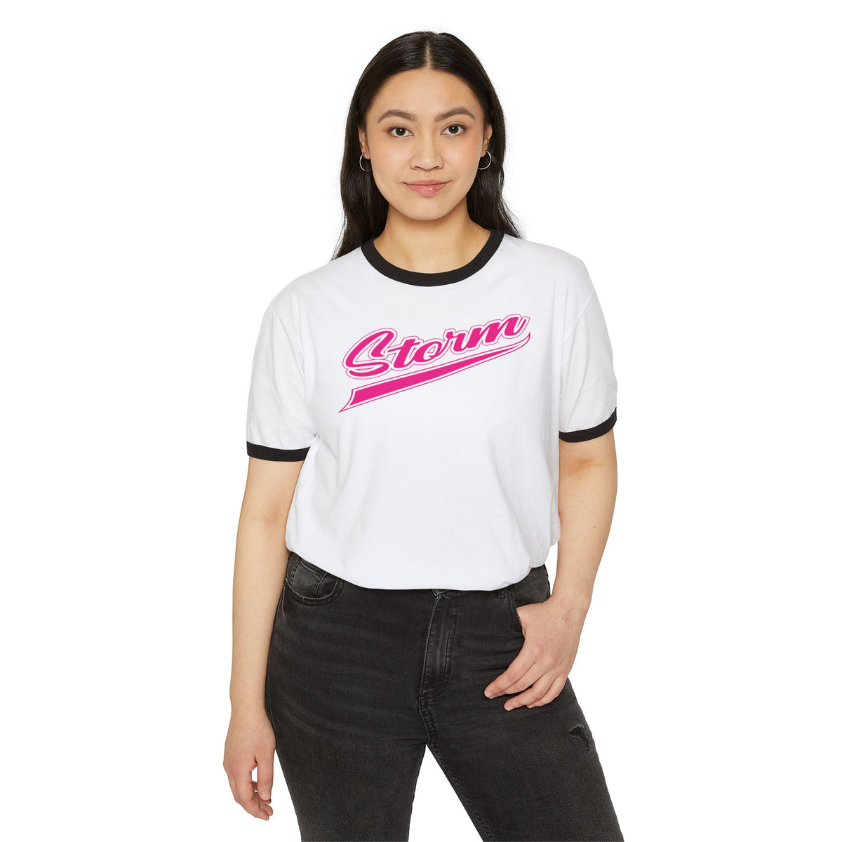 Storm Script Ringer Tee