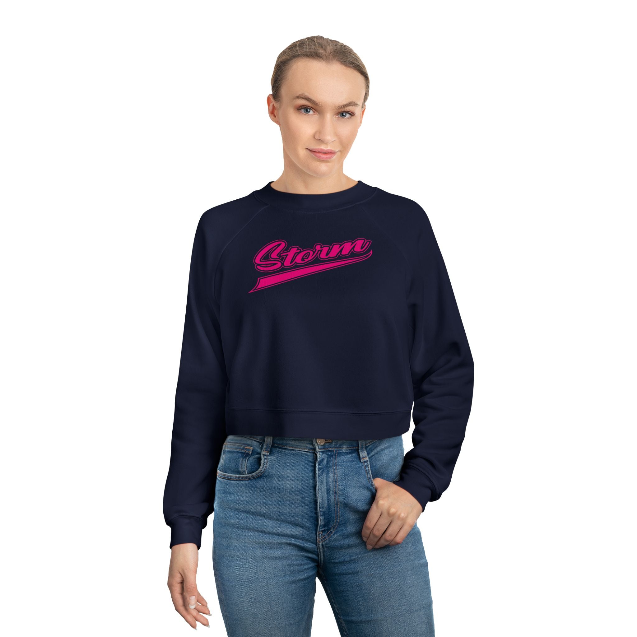 Storm Script Cropped Sweatshirt