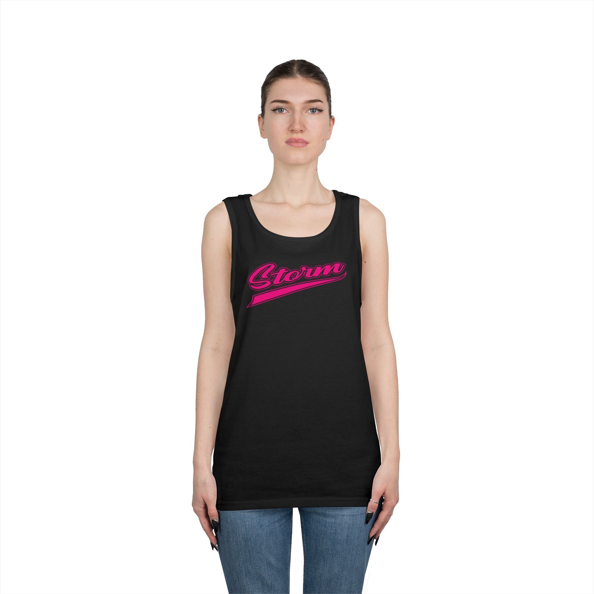 Storm Script Cotton Tank Top