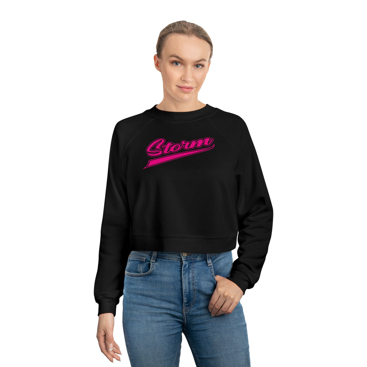 Storm Script Cropped Sweatshirt