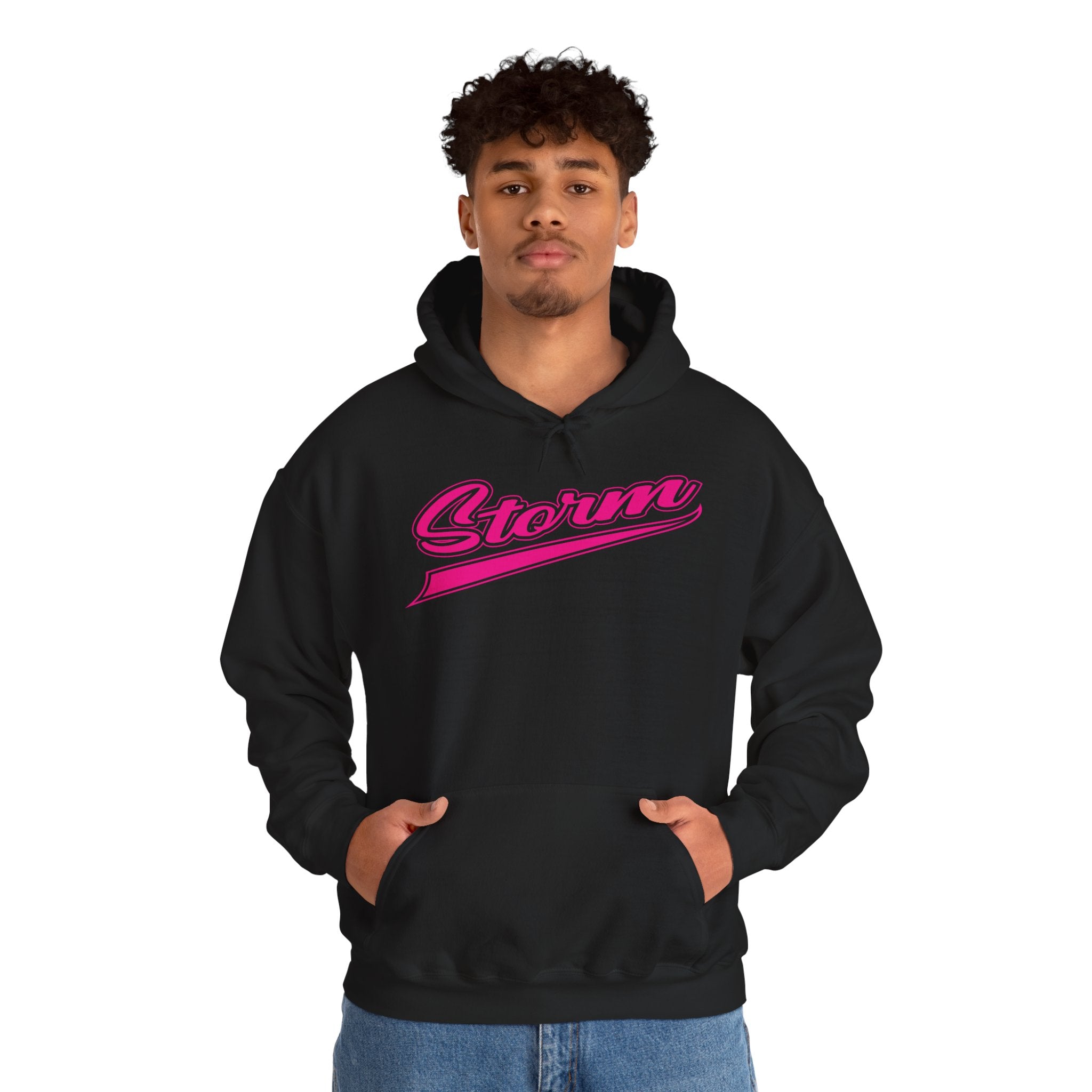 Storm Script Cotton Hoodie