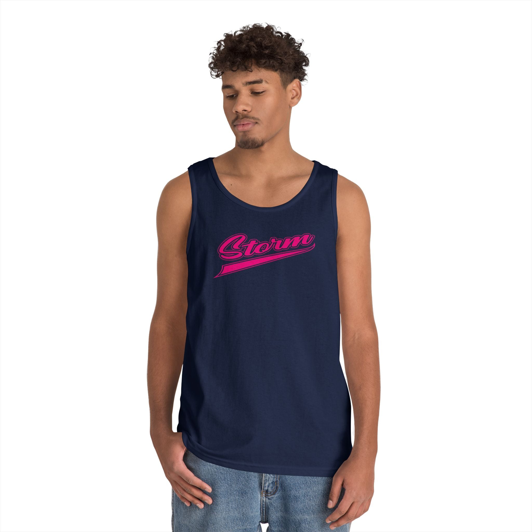 Storm Script Cotton Tank Top