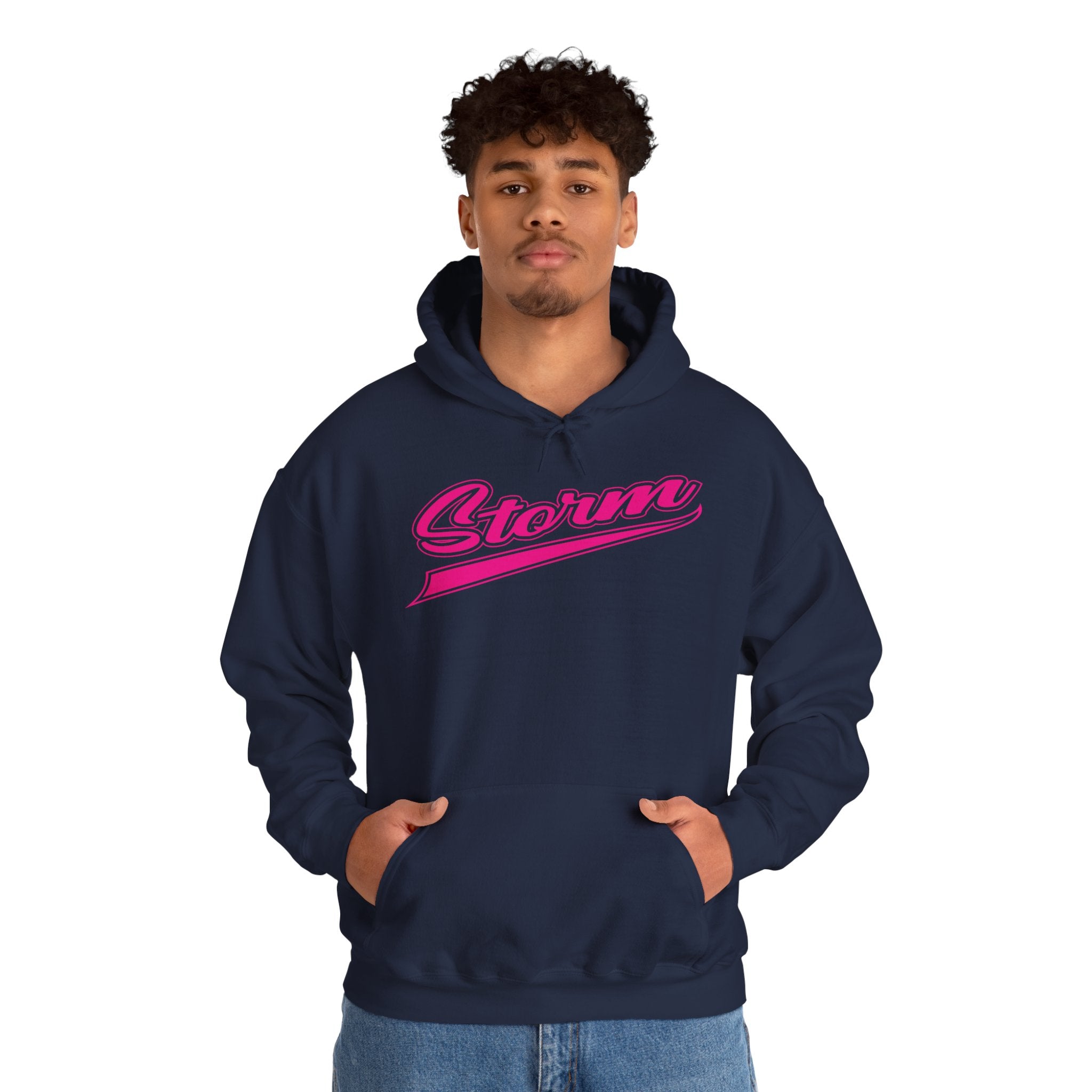 Storm Script Cotton Hoodie