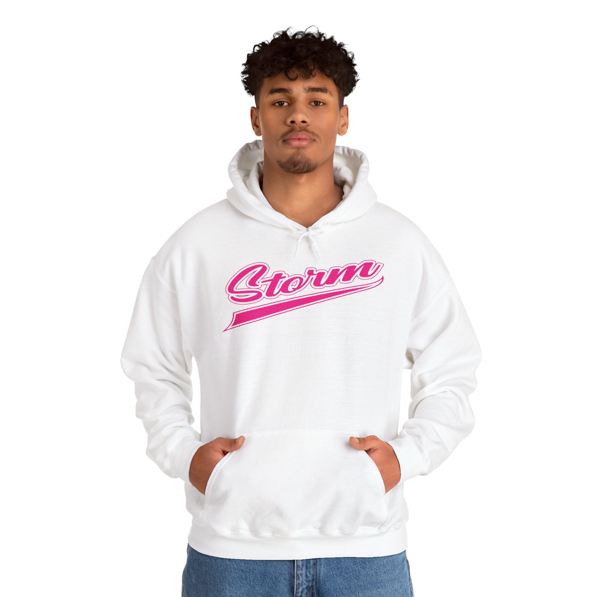 Storm Script Cotton Hoodie
