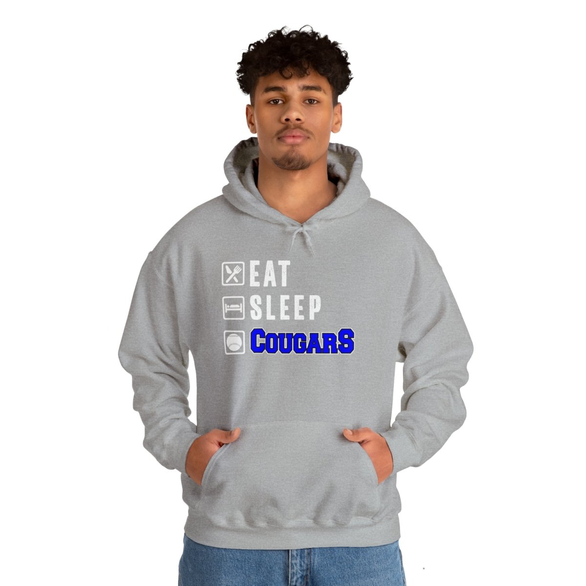 Eat Sleep Cougars Hooded Sweatshirt