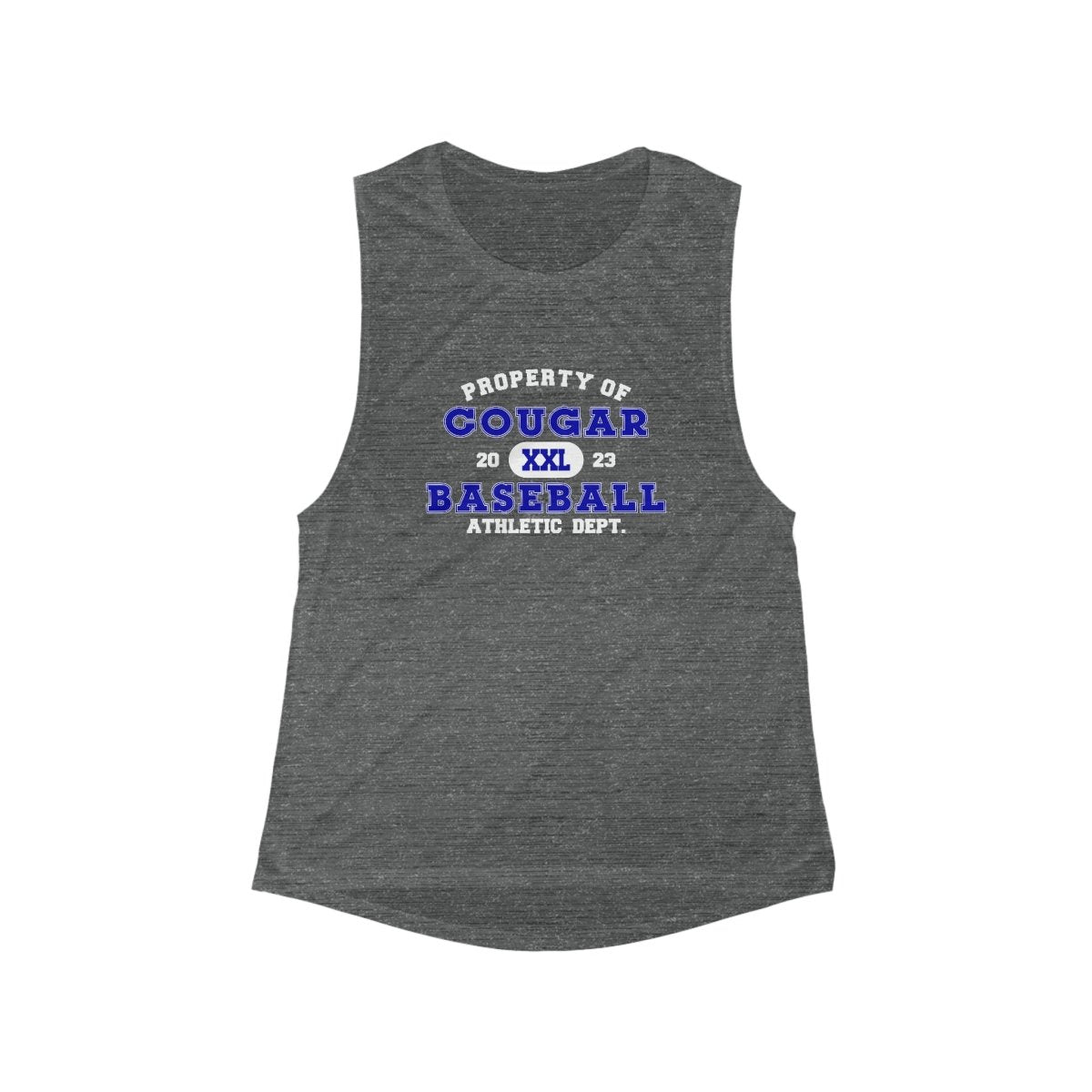 Property Of Cougars Women's Scoop Muscle Tank