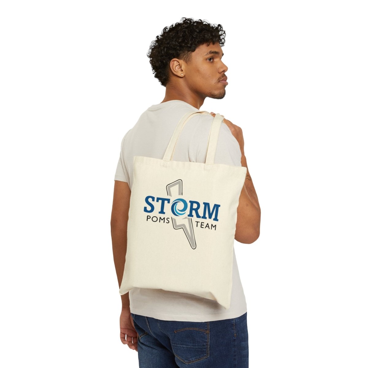 Storm Poms Team Cotton Canvas Tote Bag