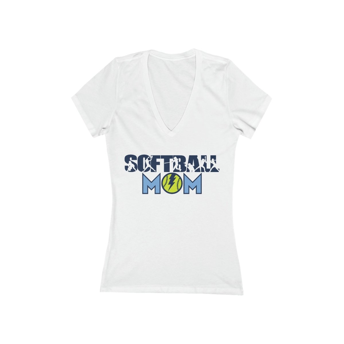 Softball Mom Women's Deep V-Neck Tee