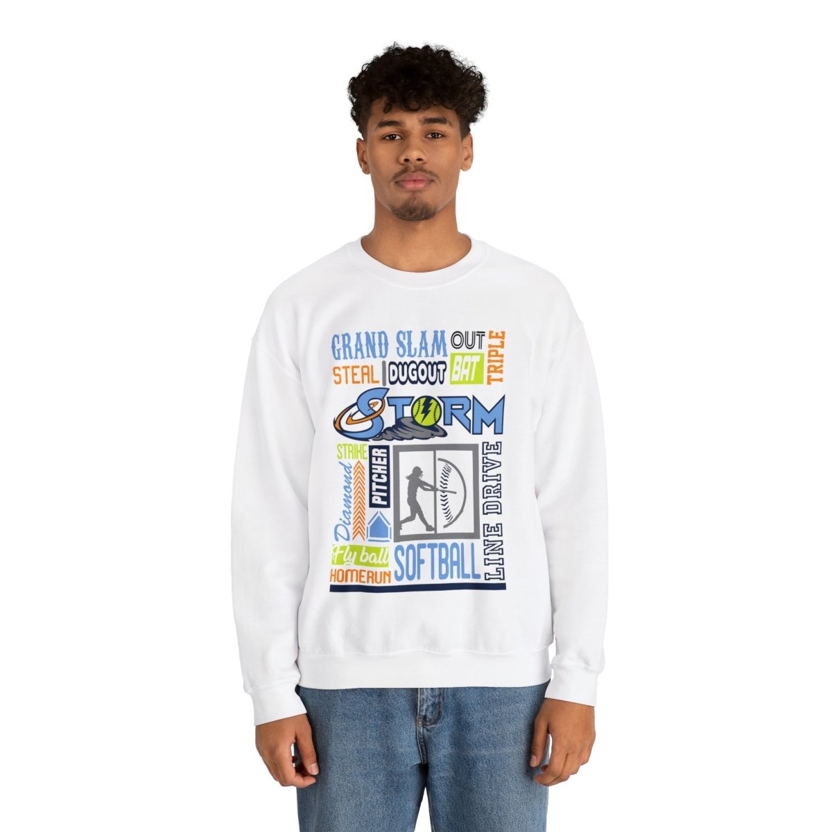 Storm Word Art Cotton Sweatshirt