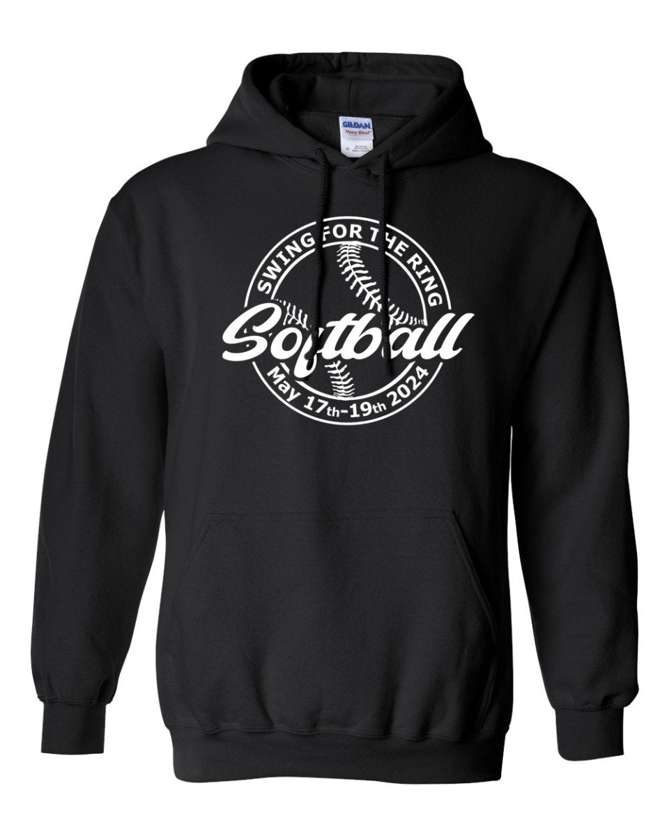 Softball Logo Swing for the Ring Hoodie